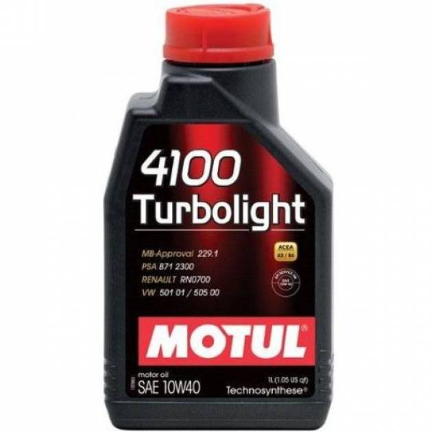 Моторное масло Motul 4100 Turbolight 10W40 (A3/SN)